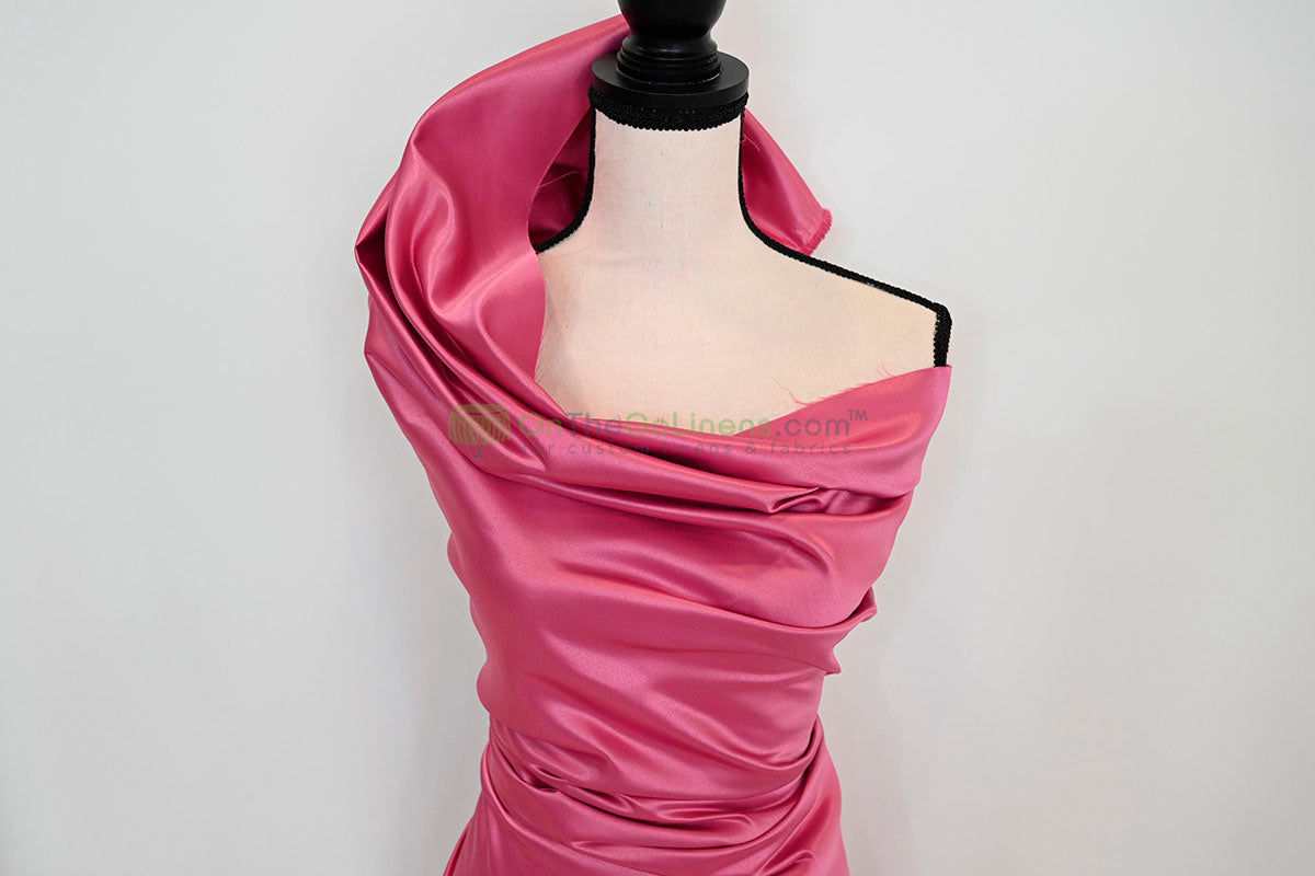 Lamour Satin Fabric by the Yard & Bolt | 100% Polyester Semi Dull Heavy Satin Fabric | 60" Wide | Multiple Colors |