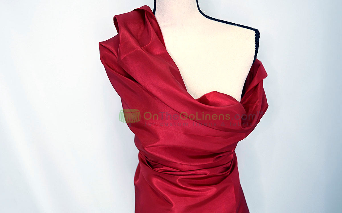 Taffeta Fabric by the Yard | Non Stretch Taffeta | 60" Wide | 75 Colors Available | Wholesale Bolt Available |