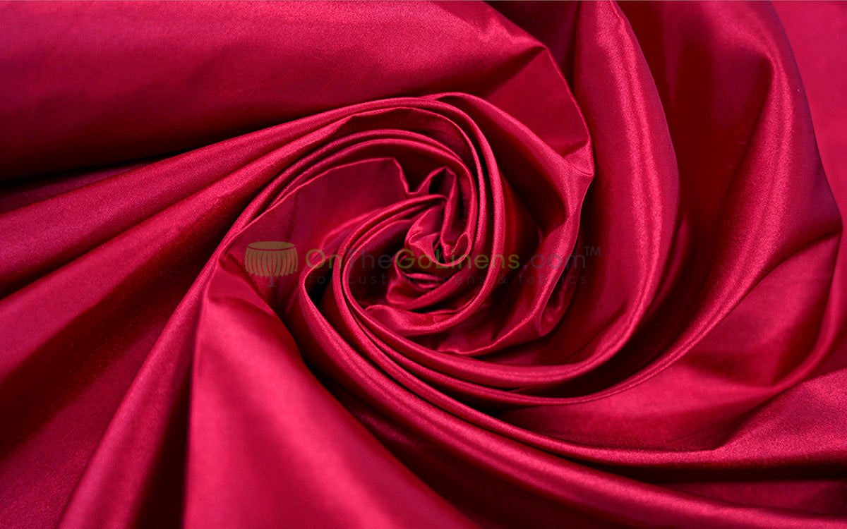 Taffeta Fabric by the Yard | Non Stretch Taffeta | 60" Wide | 75 Colors Available | Wholesale Bolt Available |
