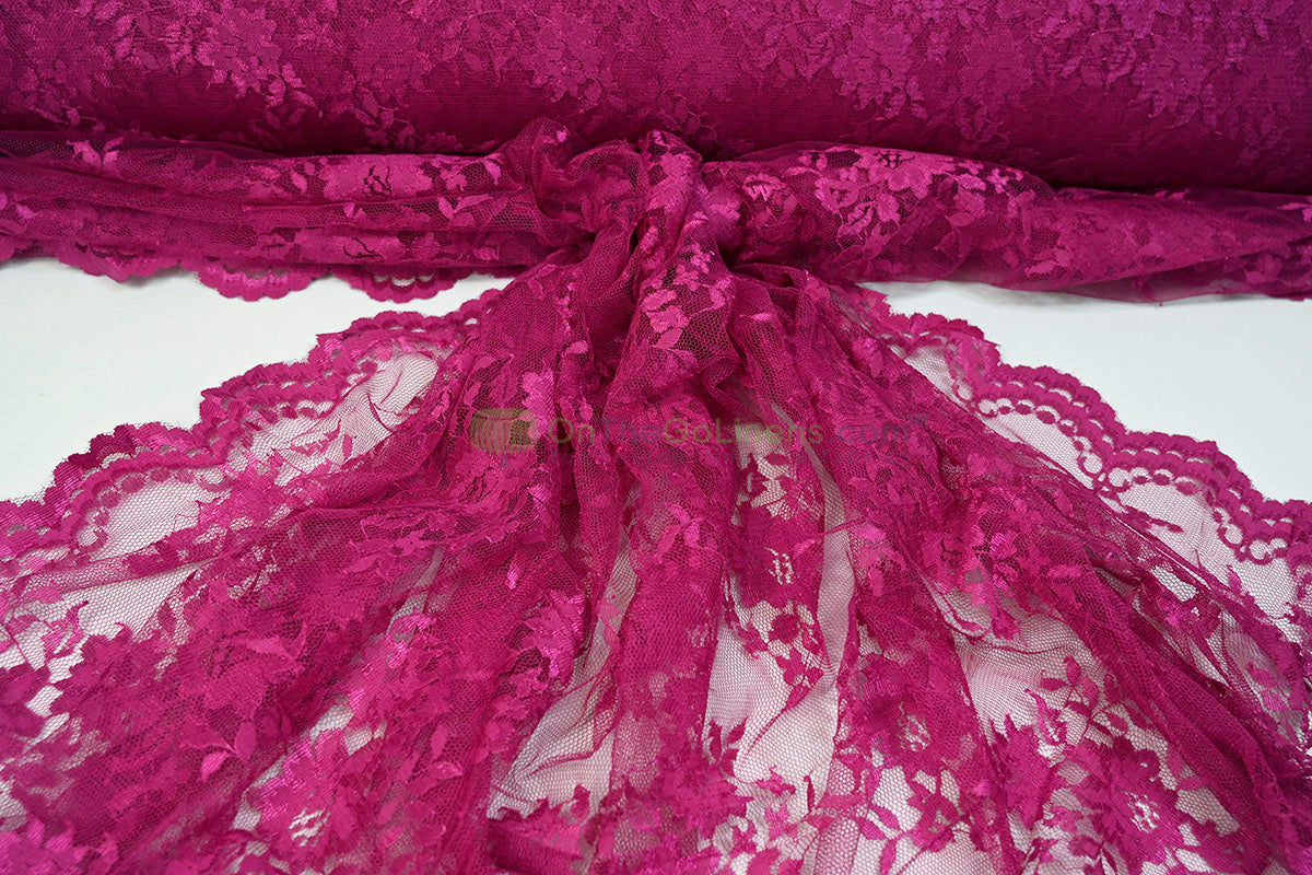 Chantilly Lace Fabric | Elegant Floral Lace | Lightweight & Sheer | Ideal for Bridal & Evening Wear