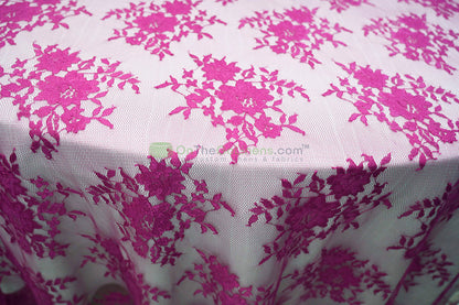 Chantilly Lace Fabric | Elegant Floral Lace | Lightweight & Sheer | Ideal for Bridal & Evening Wear