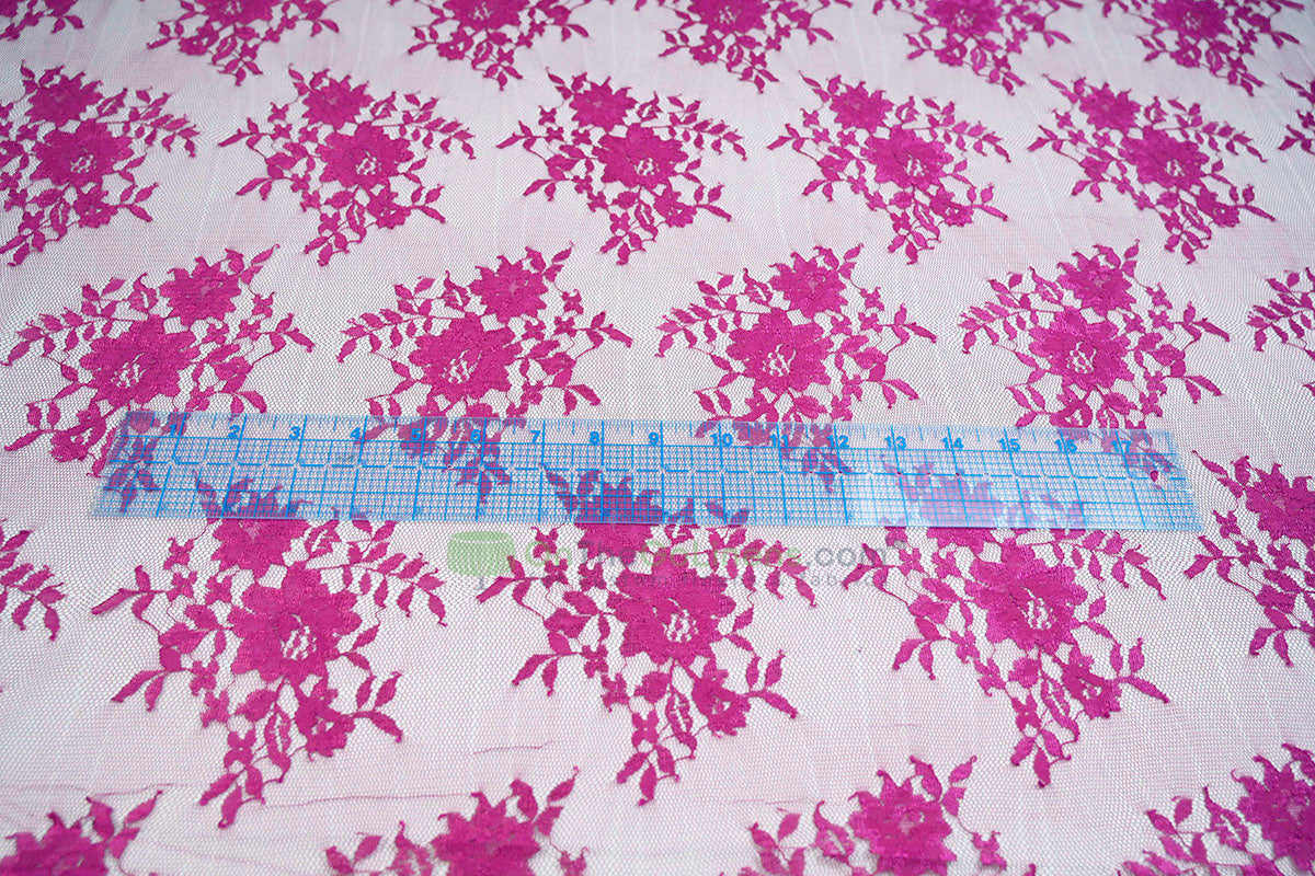 Chantilly Lace Fabric | Elegant Floral Lace | Lightweight & Sheer | Ideal for Bridal & Evening Wear