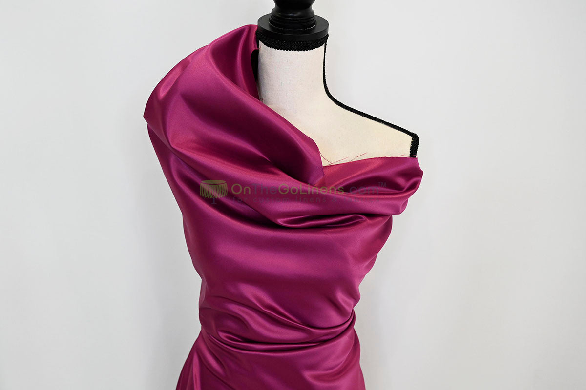 Lamour Satin Fabric by the Yard & Bolt | 100% Polyester Semi Dull Heavy Satin Fabric | 60" Wide | Multiple Colors |