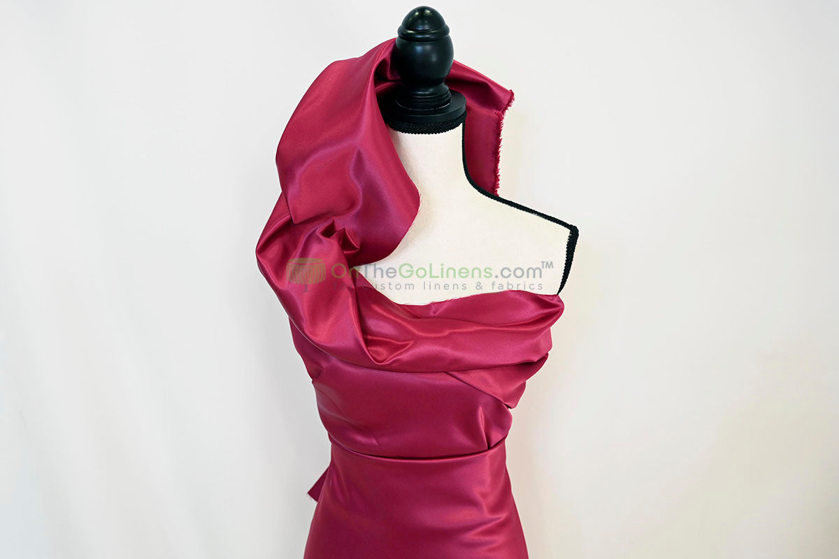 Lamour Satin Fabric by the Yard & Bolt | 100% Polyester Semi Dull Heavy Satin Fabric | 60" Wide | Multiple Colors |