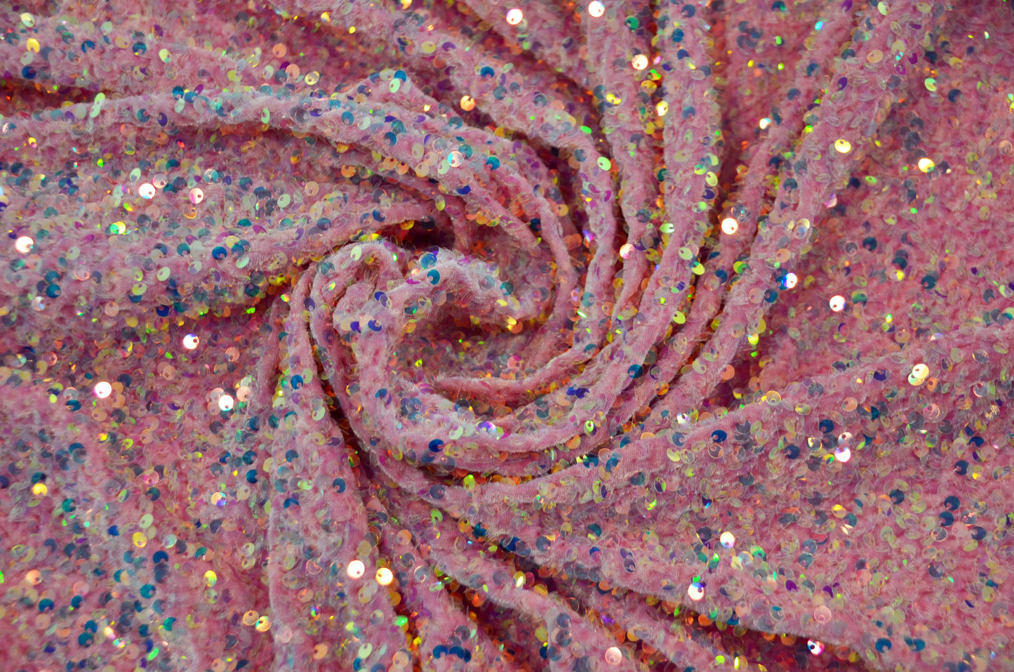 Sequins Stretch Velvet Fabric by the Yard | Sequins Velvet Fabric | 60" wide | Multiple Colors |