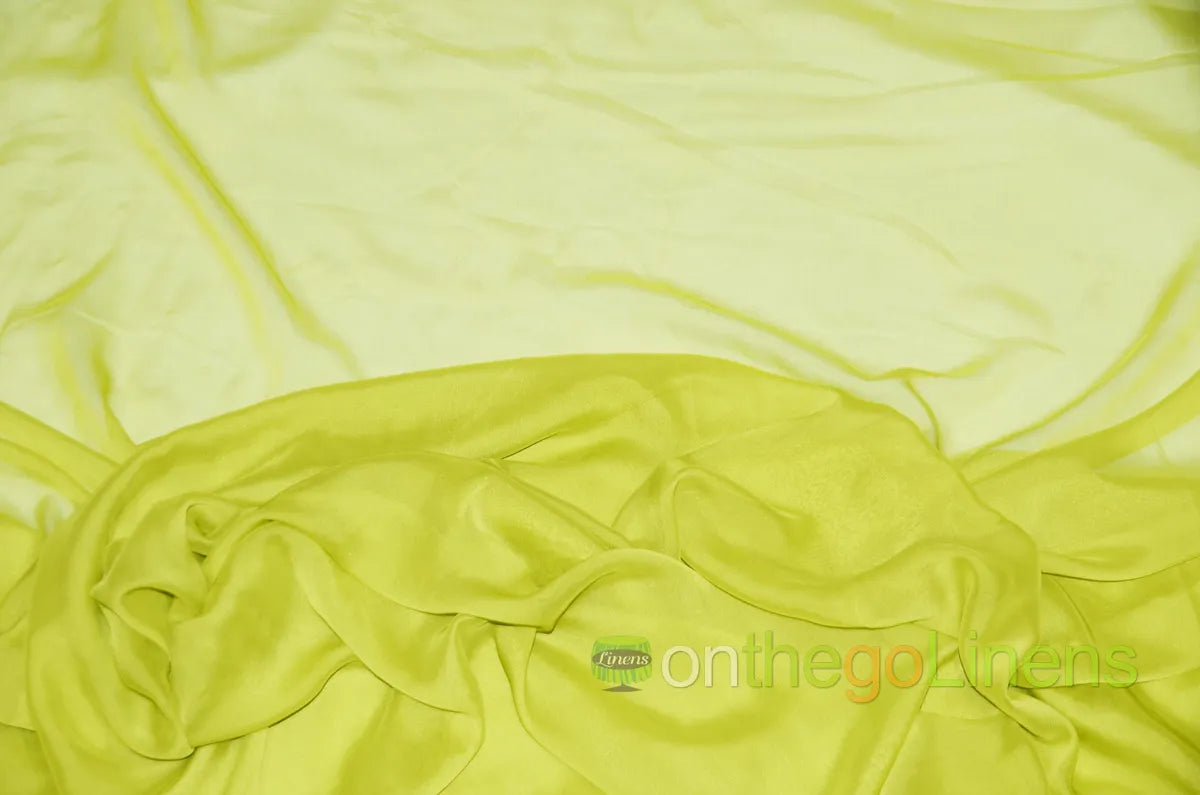 Acid Green Two Tone Chiffon