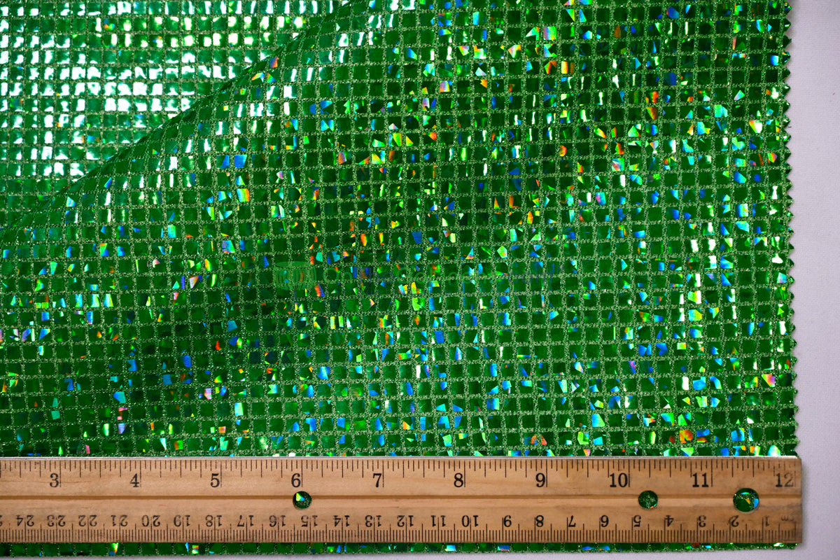 Holographic Mini Square Sequins Fabric | 54” Wide | Lightweight Sparkle for Costumes & Dancewear