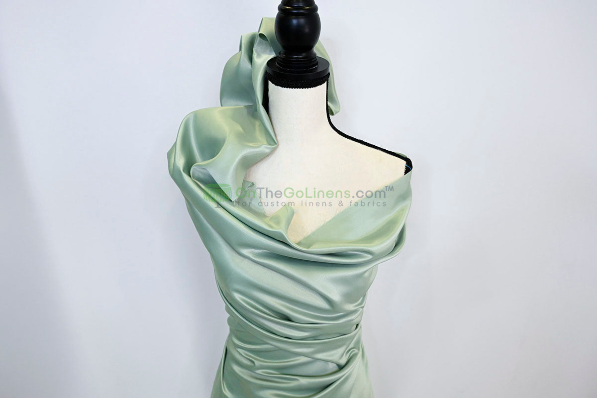 Lamour Satin Fabric by the Yard & Bolt | 100% Polyester Semi Dull Heavy Satin Fabric | 60" Wide | Multiple Colors |