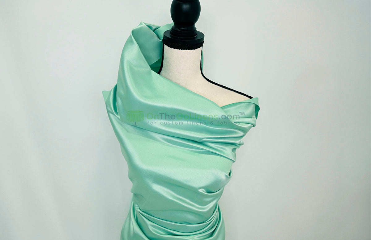Lamour Satin Fabric by the Yard & Bolt | 100% Polyester Semi Dull Heavy Satin Fabric | 60" Wide | Multiple Colors |