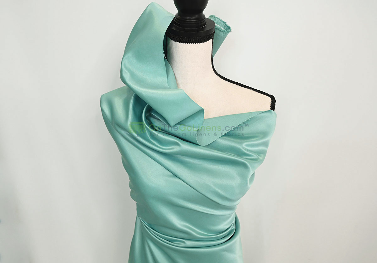 Lamour Satin Fabric by the Yard & Bolt | 100% Polyester Semi Dull Heavy Satin Fabric | 60" Wide | Multiple Colors |