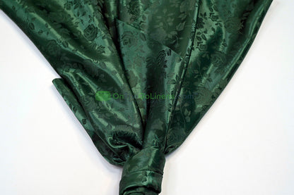 Floral Jacquard Satin Fabric by the Yard | Isabella Floral Jacquard | 60 Wide | Rose Jacquard Satin Fabric |