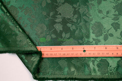 Floral Jacquard Satin Fabric by the Yard | Isabella Floral Jacquard | 60 Wide | Rose Jacquard Satin Fabric |