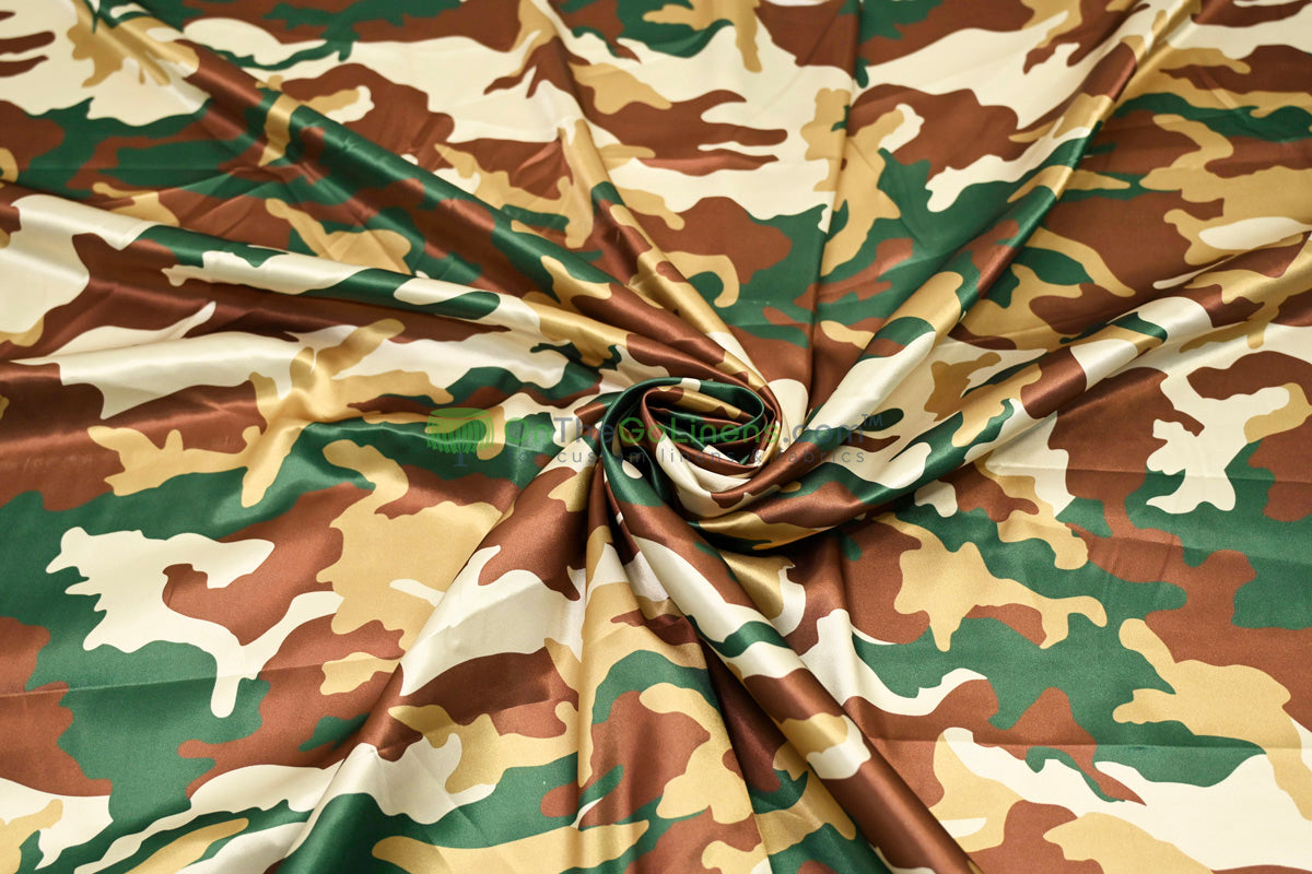Army Camouflage Charmeuse Satin Tablecloths | Army Camouflage Tablecloths | Multiple Sizes |