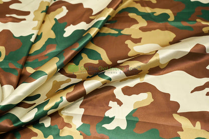 Army Camouflage Charmeuse Satin Tablecloths | Army Camouflage Tablecloths | Multiple Sizes |