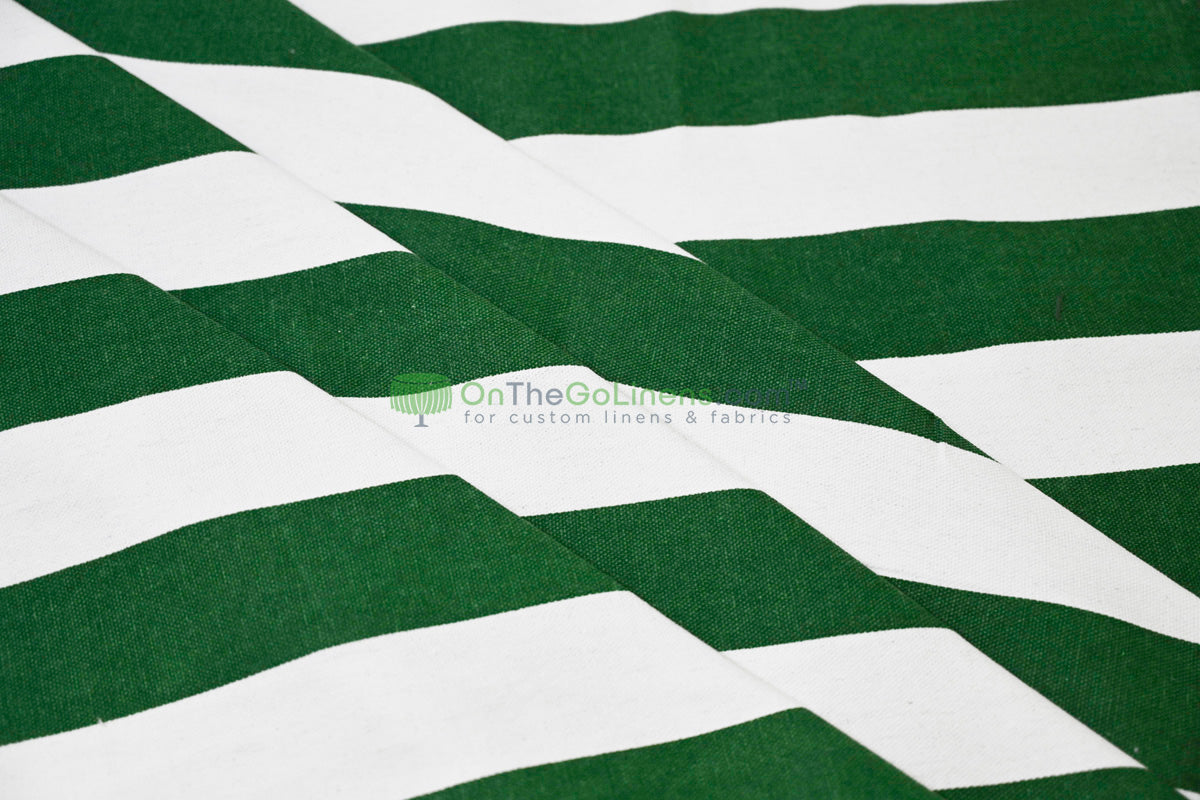 100% Cotton Canvas 2" Stripe Fabric | Sold by the Yard | Four Colors Available | 60" Wide |