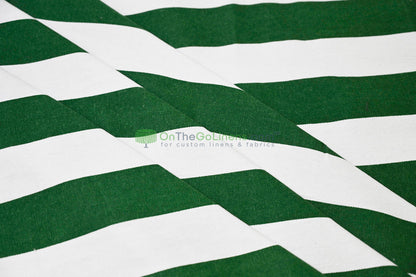 100% Cotton Canvas 2" Stripe Fabric | Sold by the Yard | Four Colors Available | 60" Wide |