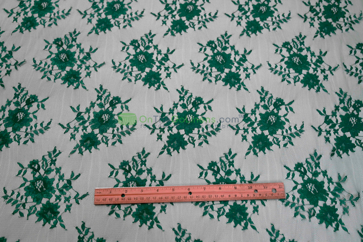 Chantilly Lace Fabric | Elegant Floral Lace | Lightweight & Sheer | Ideal for Bridal & Evening Wear