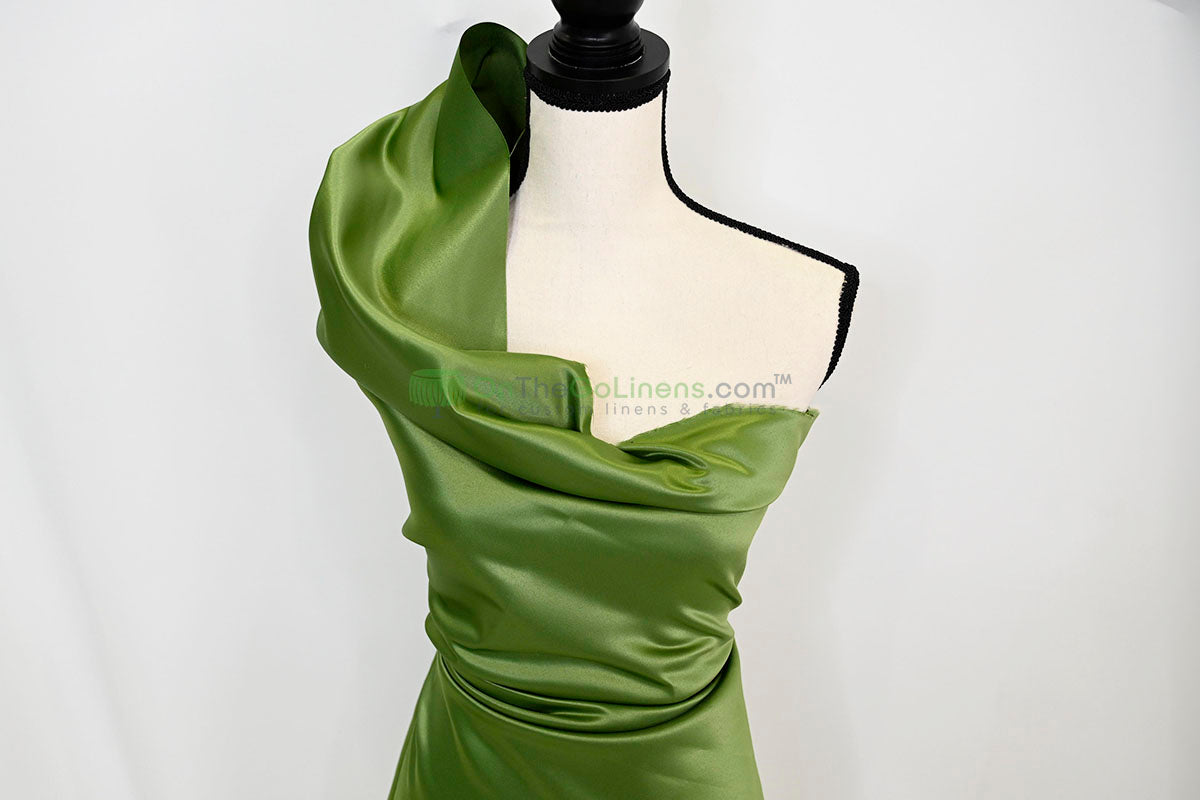 Lamour Satin Fabric by the Yard & Bolt | 100% Polyester Semi Dull Heavy Satin Fabric | 60" Wide | Multiple Colors |