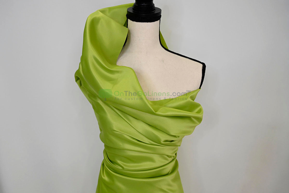 Lamour Satin Fabric by the Yard & Bolt | 100% Polyester Semi Dull Heavy Satin Fabric | 60" Wide | Multiple Colors |