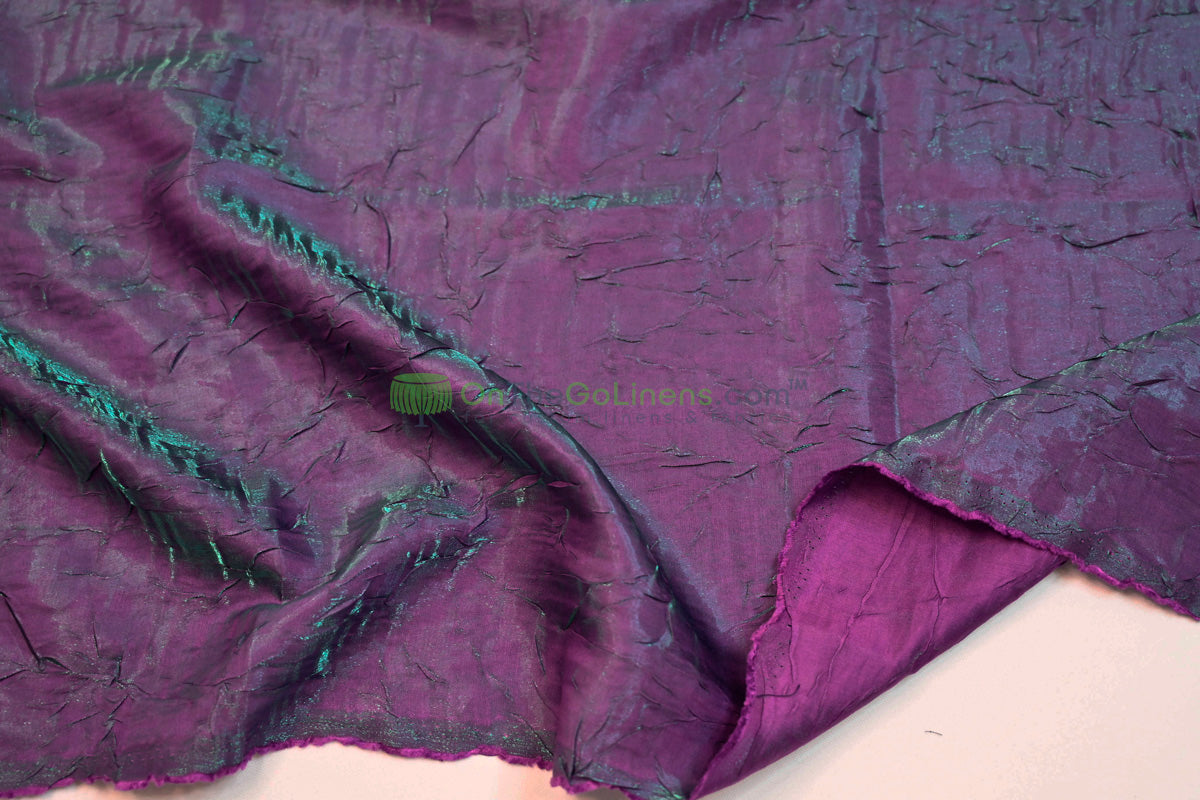 Iridescent Crush Shimmer Fabric by the Yard and Bolt | 54" wide | Galaxy Fabric |