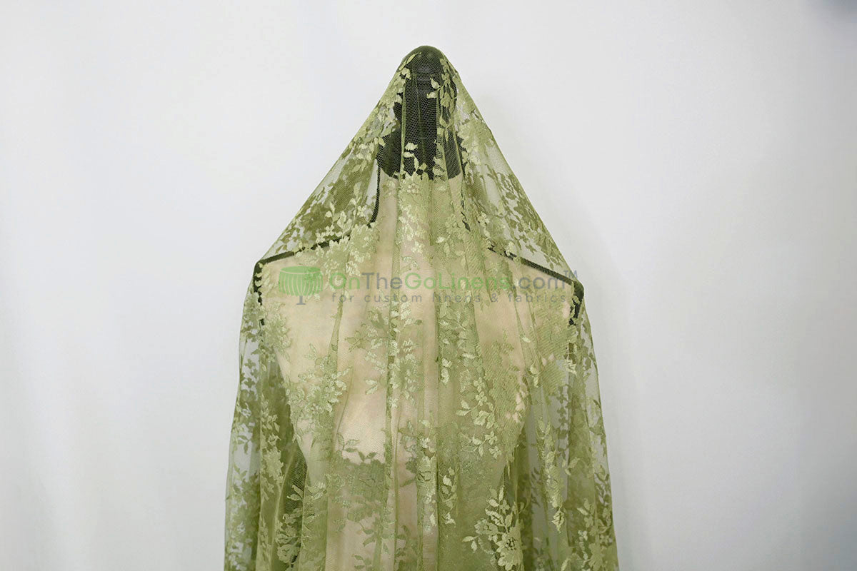 Chantilly Lace Fabric | Elegant Floral Lace | Lightweight & Sheer | Ideal for Bridal & Evening Wear