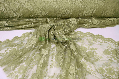 Chantilly Lace Fabric | Elegant Floral Lace | Lightweight & Sheer | Ideal for Bridal & Evening Wear