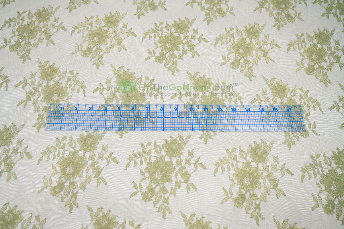 Chantilly Lace Fabric | Elegant Floral Lace | Lightweight & Sheer | Ideal for Bridal & Evening Wear