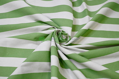 100% Cotton Canvas 2" Stripe Fabric | Sold by the Yard | Four Colors Available | 60" Wide |