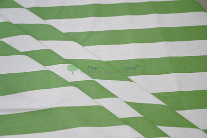 100% Cotton Canvas 2" Stripe Fabric | Sold by the Yard | Four Colors Available | 60" Wide |