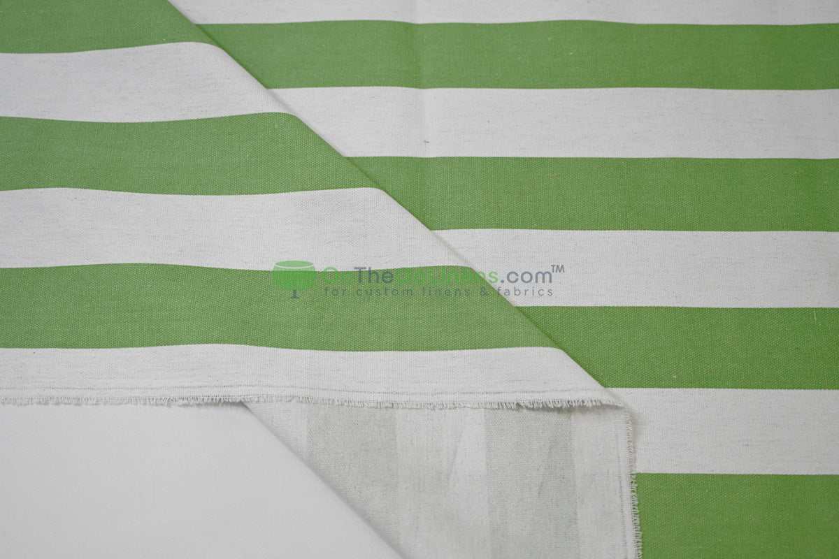 100% Cotton Canvas 2" Stripe Fabric | Sold by the Yard | Four Colors Available | 60" Wide |