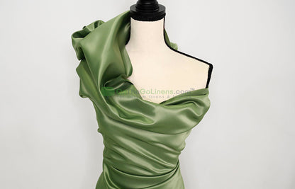 Lamour Satin Fabric by the Yard & Bolt | 100% Polyester Semi Dull Heavy Satin Fabric | 60" Wide | Multiple Colors |