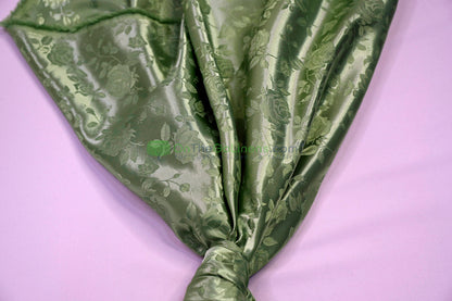 Floral Jacquard Satin Fabric by the Yard | Isabella Floral Jacquard | 60 Wide | Rose Jacquard Satin Fabric |