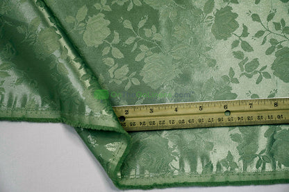 Floral Jacquard Satin Fabric by the Yard | Isabella Floral Jacquard | 60 Wide | Rose Jacquard Satin Fabric |