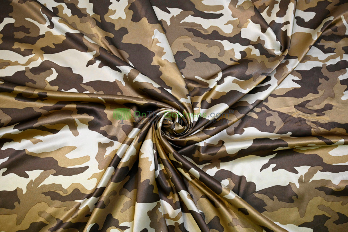 Army Camouflage Charmeuse Satin Tablecloths | Army Camouflage Tablecloths | Multiple Sizes |