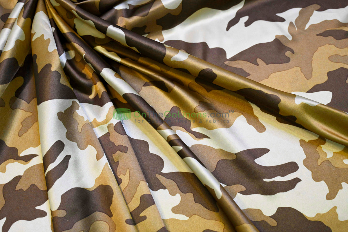 Army Camouflage Charmeuse Satin Tablecloths | Army Camouflage Tablecloths | Multiple Sizes |