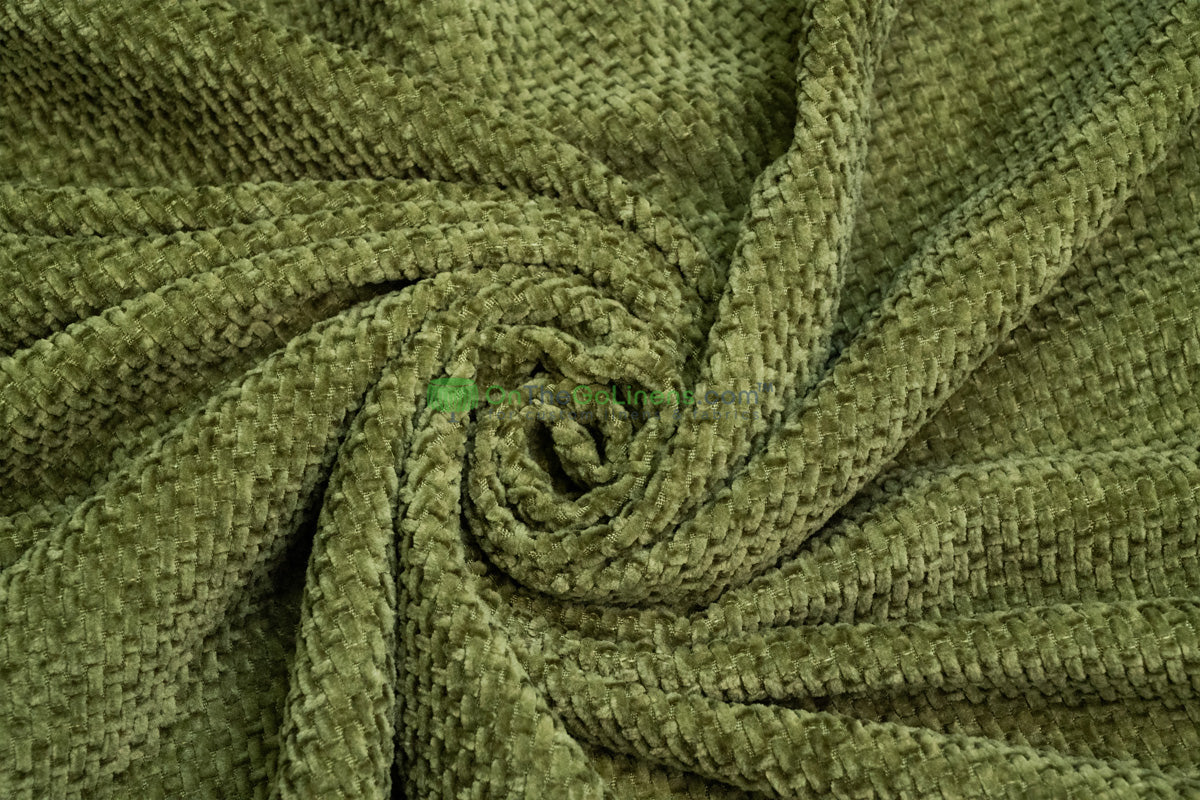 Cozy Chenille Upholstery Fabric by the Yard | Soft Woven Polyester for Furniture & Home Décor