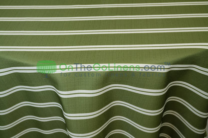 Monarch Stripe Tablecloths & Table Linens 100% Polyester for Weddings & Events