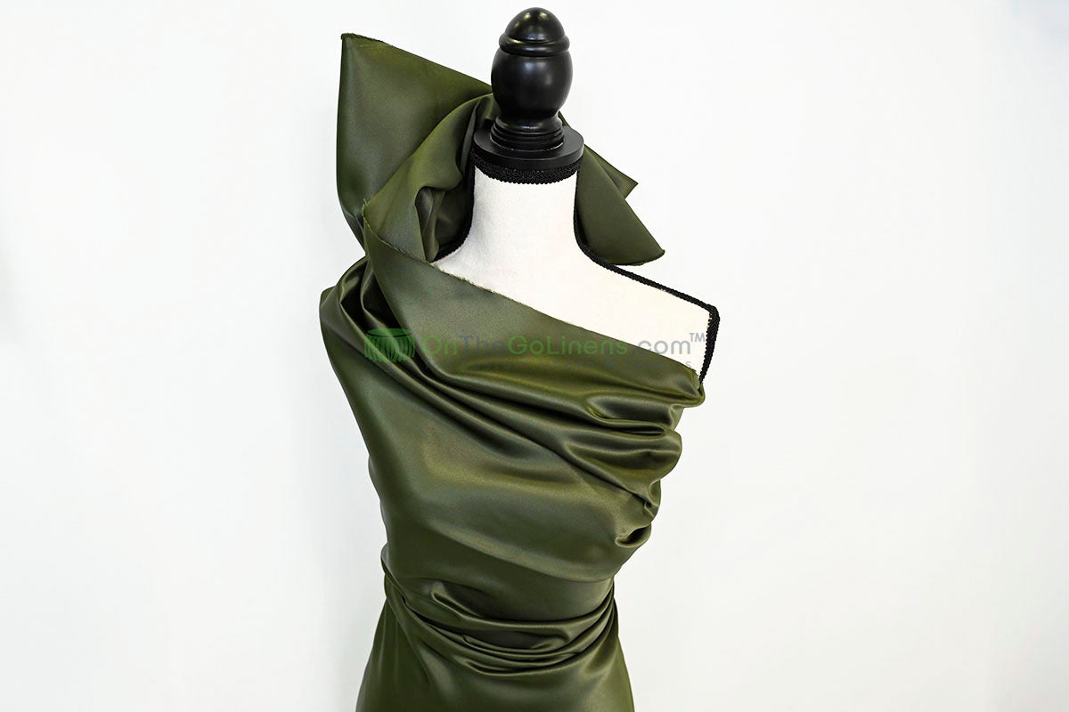Lamour Satin Fabric by the Yard & Bolt | 100% Polyester Semi Dull Heavy Satin Fabric | 60" Wide | Multiple Colors |