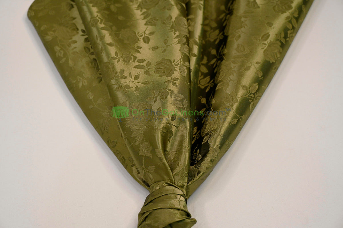 Floral Jacquard Satin Fabric by the Yard | Isabella Floral Jacquard | 60 Wide | Rose Jacquard Satin Fabric |