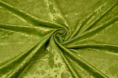 Floral Jacquard Satin Fabric by the Yard | Isabella Floral Jacquard | 60 Wide | Rose Jacquard Satin Fabric |