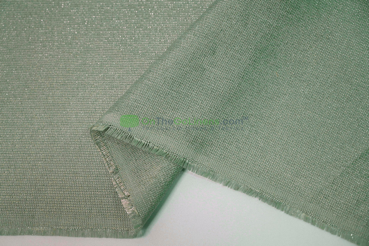 Metallic Vintage Linen Fabric by the Yard | Metallic Burlap Fabric | 60" Wide | 100% Polyester |