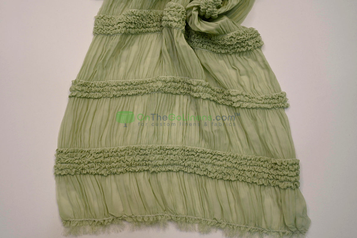 Pleated Ruffle Chiffon Fabric