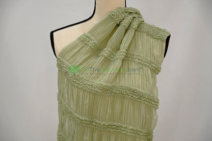 Pleated Ruffle Chiffon Fabric