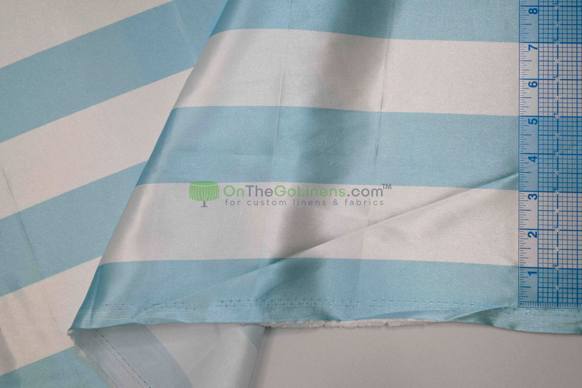 2" Stripe Charmeuse Satin Print Table Runners
