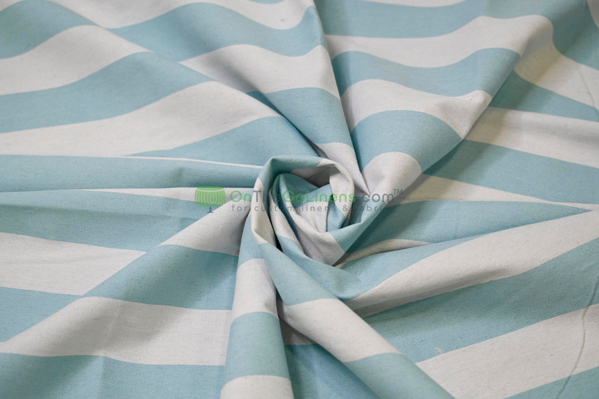 100% Cotton Canvas 2" Stripe Fabric | Sold by the Yard | Four Colors Available | 60" Wide |