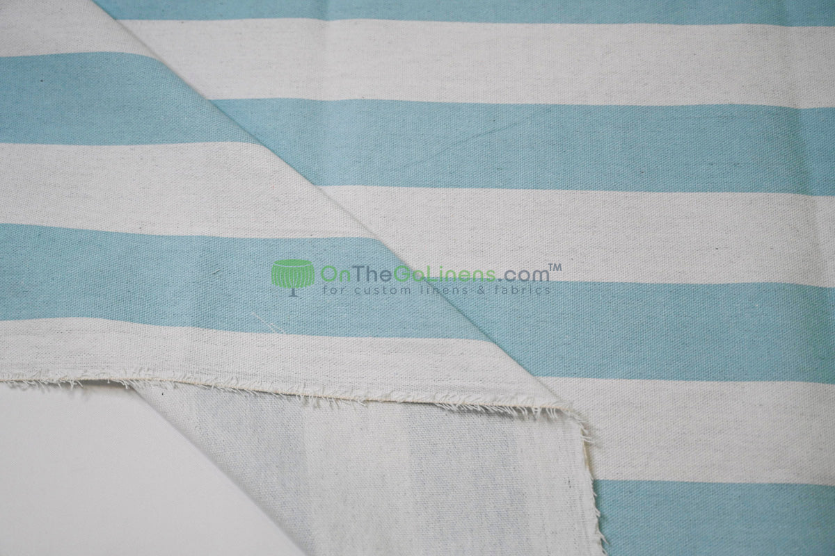100% Cotton Canvas 2" Stripe Fabric | Sold by the Yard | Four Colors Available | 60" Wide |