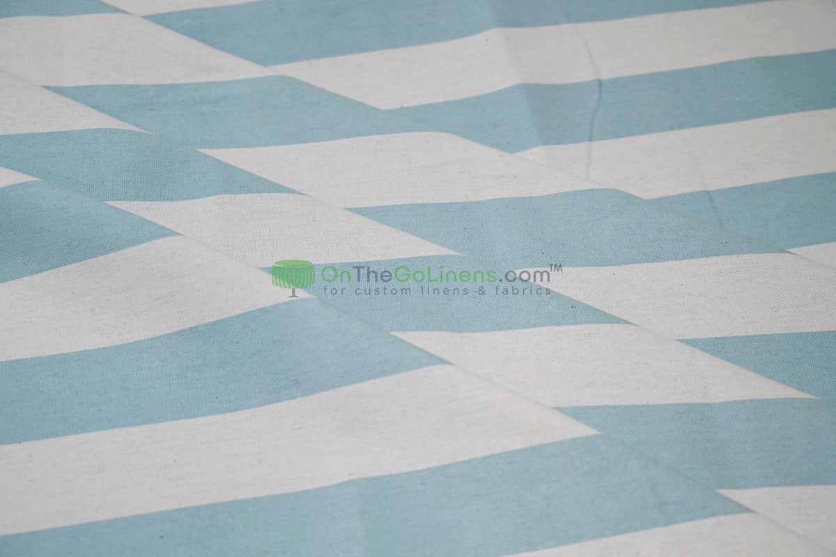 100% Cotton Canvas 2" Stripe Fabric | Sold by the Yard | Four Colors Available | 60" Wide |