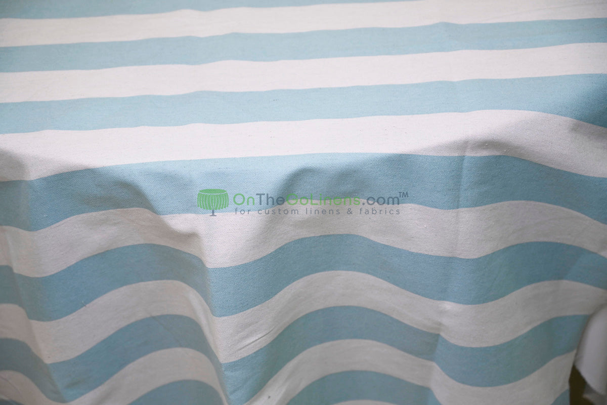 100% Cotton Canvas 2" Stripe Fabric | Sold by the Yard | Four Colors Available | 60" Wide |