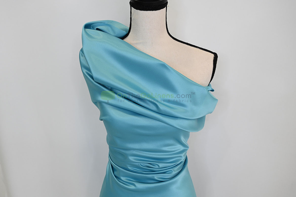 Lamour Satin Fabric by the Yard & Bolt | 100% Polyester Semi Dull Heavy Satin Fabric | 60" Wide | Multiple Colors |