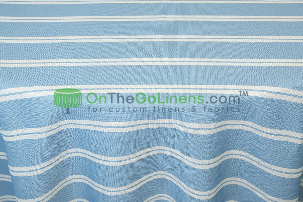Monarch Stripe Tablecloths & Table Linens 100% Polyester for Weddings & Events